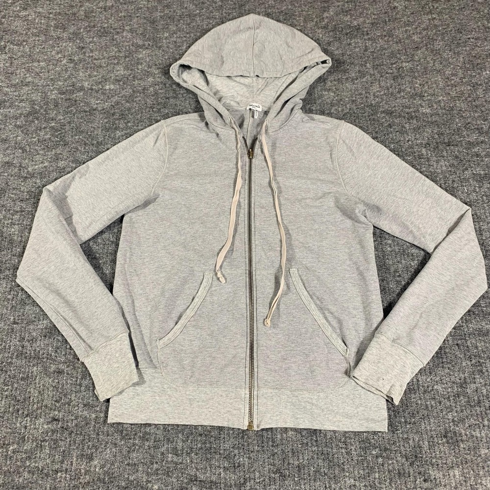Splendid Hoodie Womens S Gray Full‎ Zip Lightweight Terry Hooded Pockets